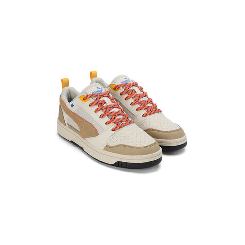 Puma Rebound V6 Low Open Road Unisex Beige Sneakers (UK 3)