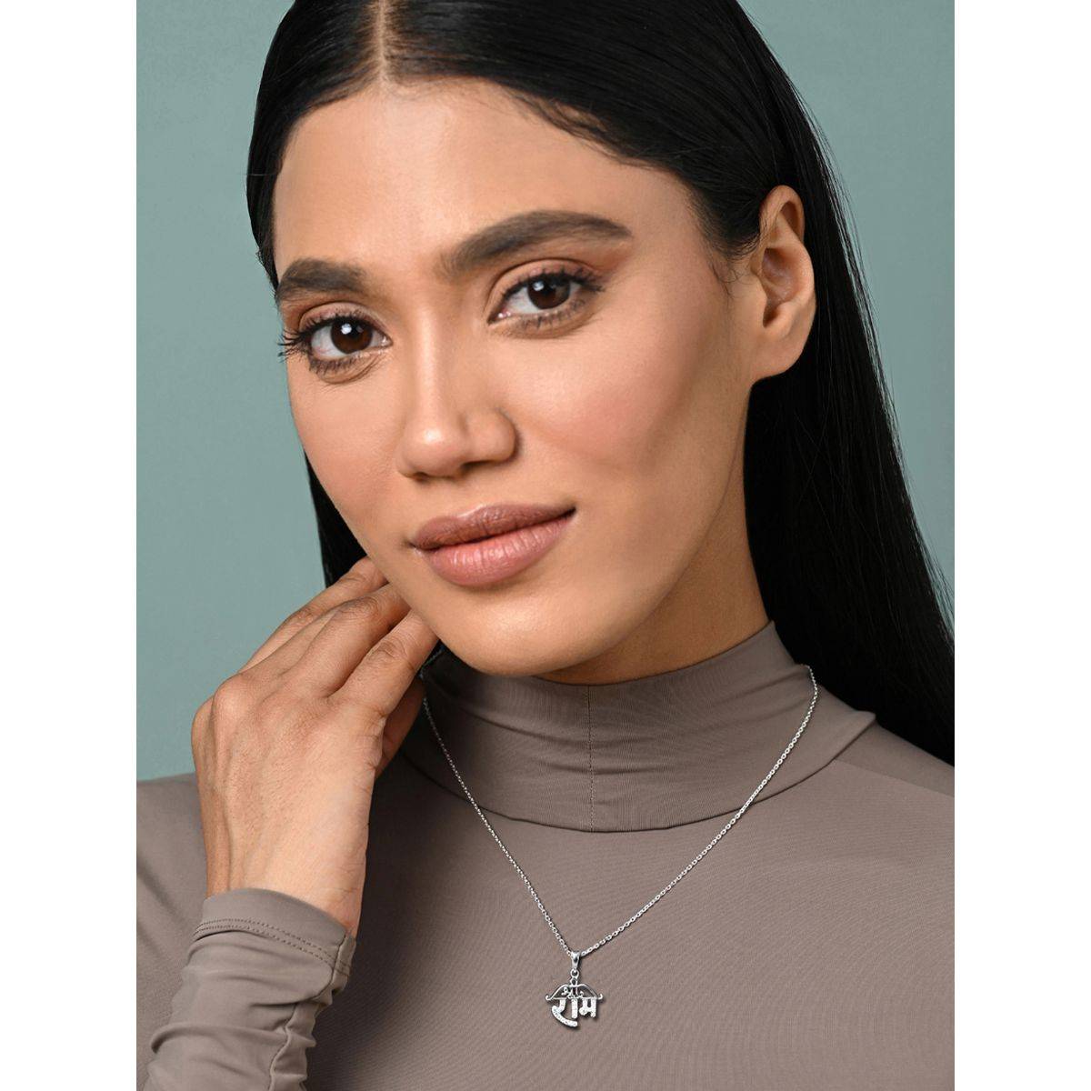 CLARA 925 Silver Platinum Plated Necklace