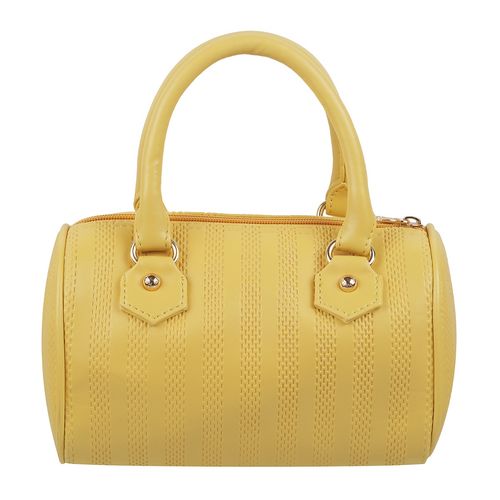 Mochi Women Yellow Synthetic Satchel Bag