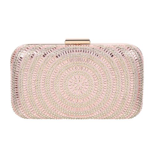 Buy Metro Women Rose Gold Synthetic Clutch Online