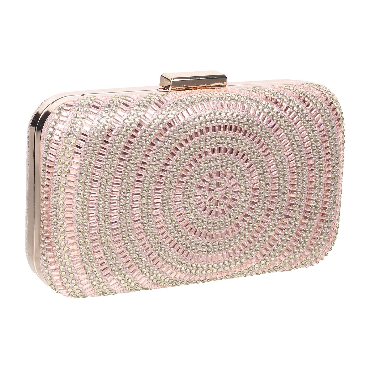 Buy Metro Women Rose Gold Synthetic Clutch Online