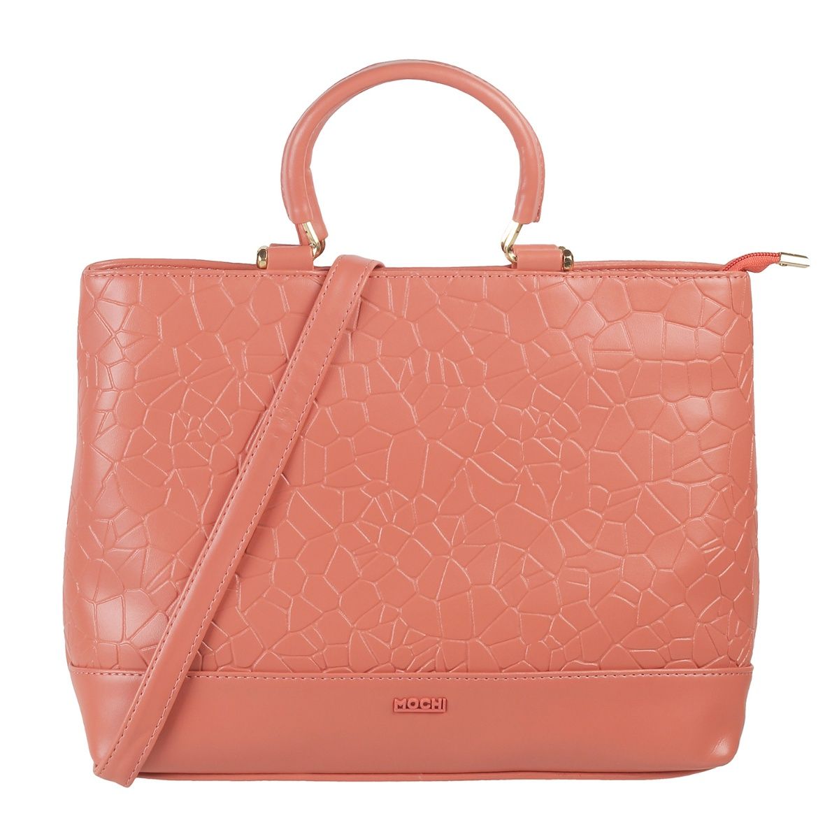 Buy Mochi Tan Textured Medium Satchel Handbag Online At Best Price @ Tata  CLiQ