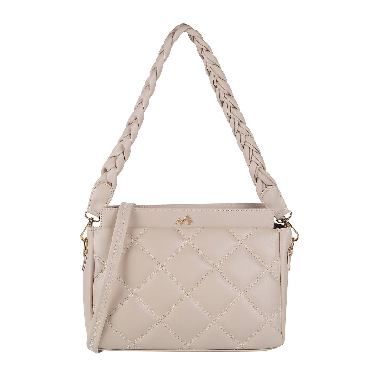 Metro Women Beige Synthetic Sling and Cross Bag