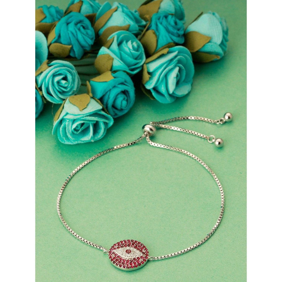 GIVA Sterling Silver Red Evil Eye Bracelet For Girls And Womens Buy GIVA Sterling Silver Red Evil Eye Bracelet For Girls And Womens Buy