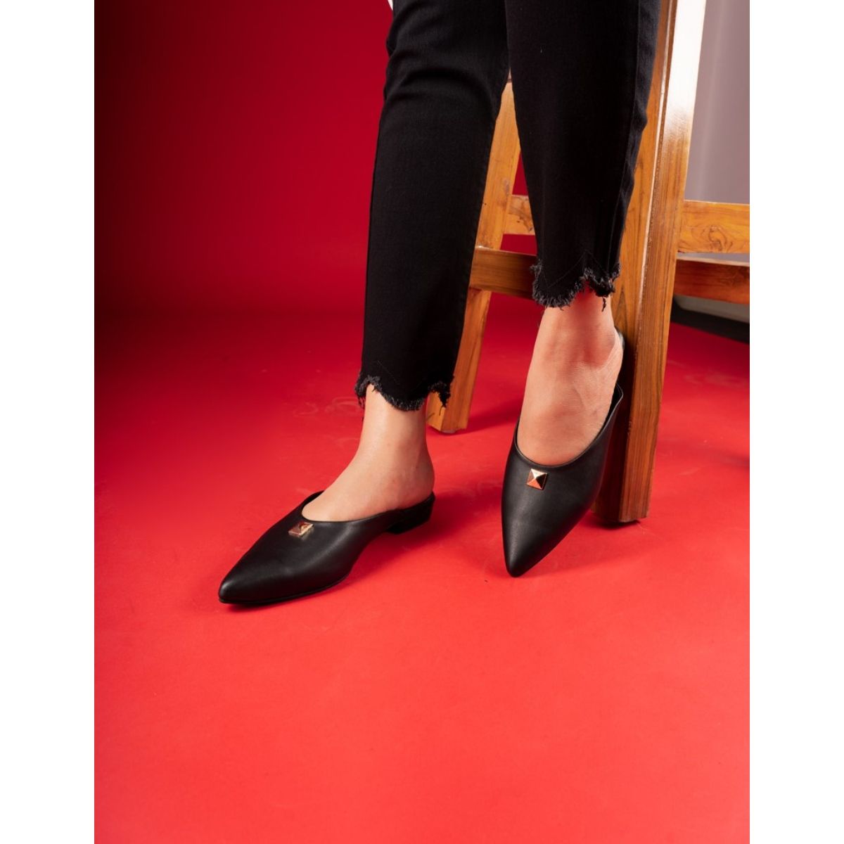Buy MAYZE Studded Mules Black Online buy-mayze-studded-mules-black-online