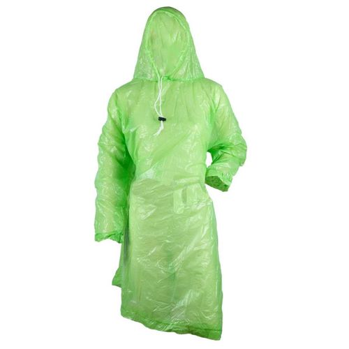 Premsons Reusable Raincoat Poncho with Hood for Women and Men Green