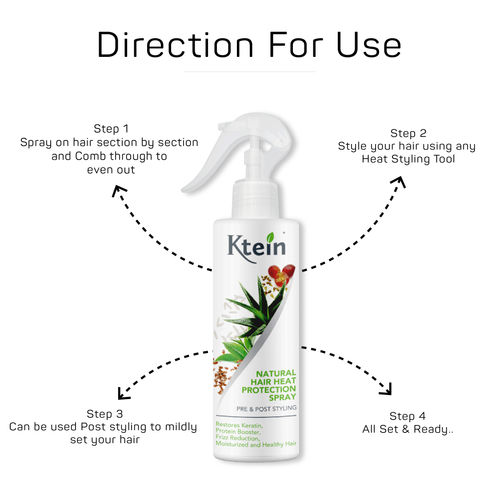 Ktein Natural Hair Heat Protection Spray: Buy Ktein Natural Hair Heat  Protection Spray Online at Best Price in India | NykaaMan