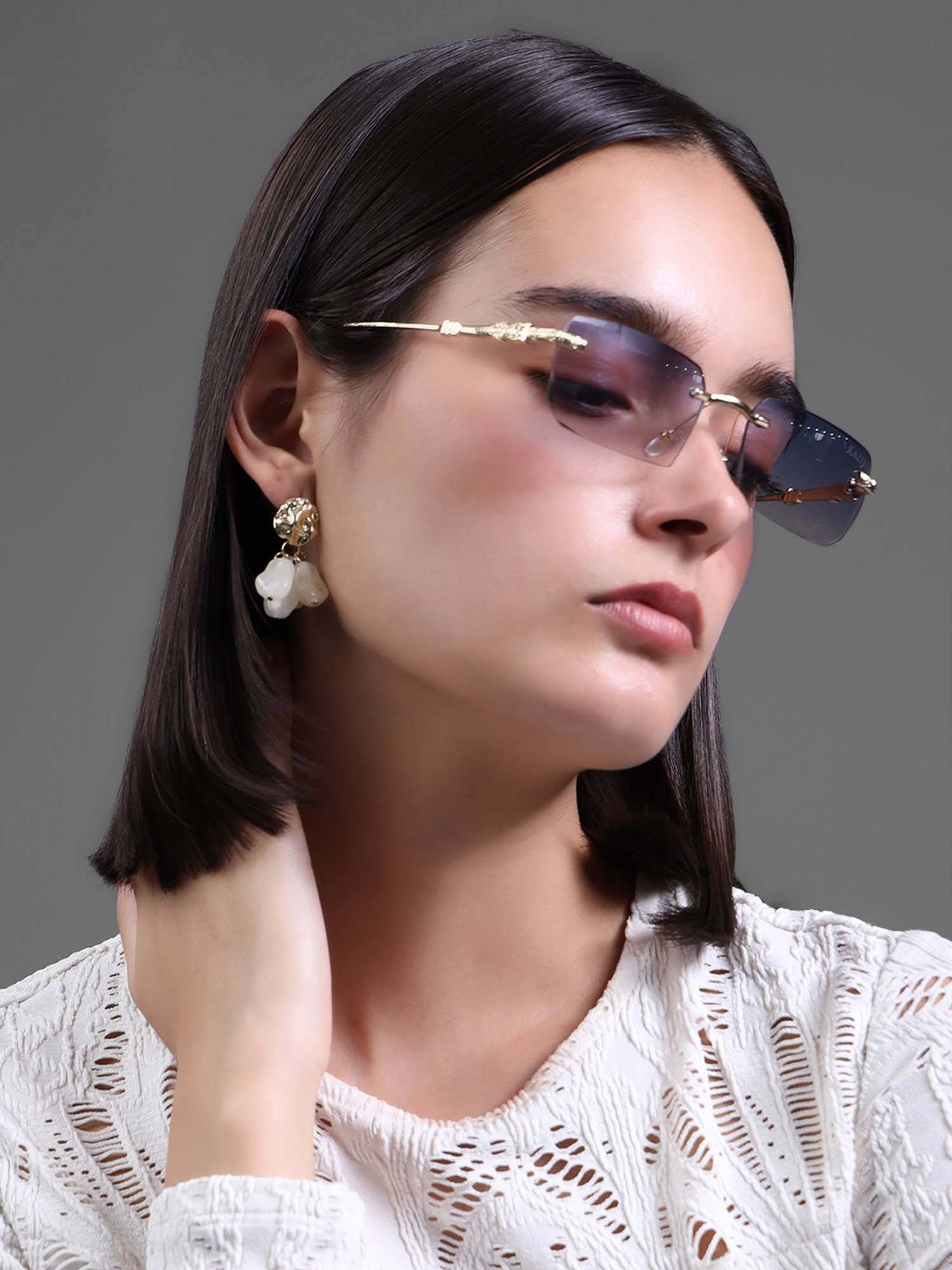 Kazo Women Blue Soho Sleek Metal Frame Sunglasses (Dt1205Gbrwc) (39)