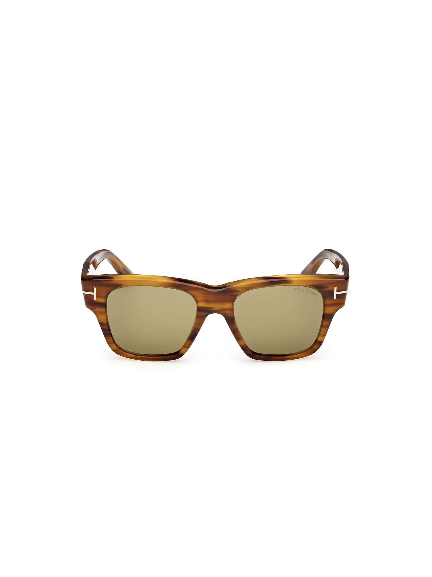 Tom Ford Eyewear Men Green Acetate Full Rim Sunglasses (Ft1280 53 55N) (53)