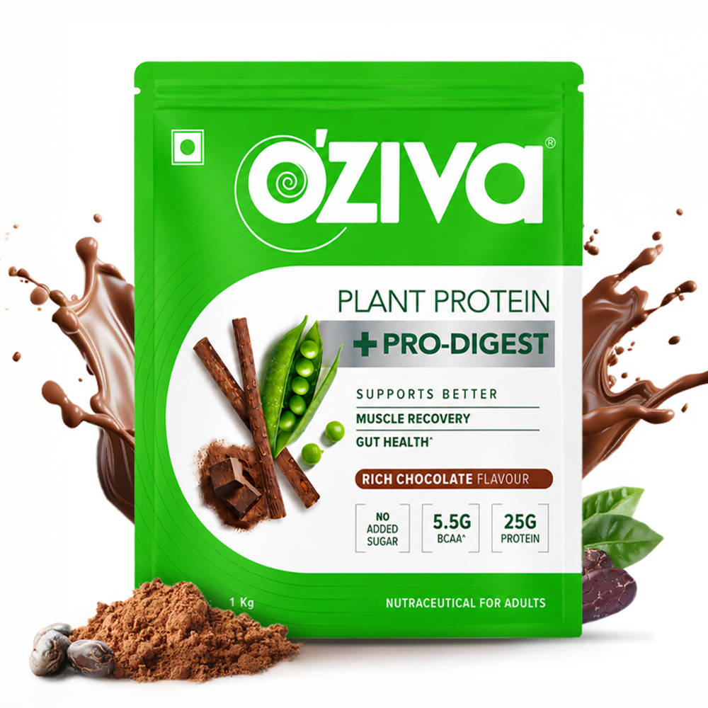 Oziva Bioactive Plant Protein Powder for Better Muscle Recovery - Chocolate