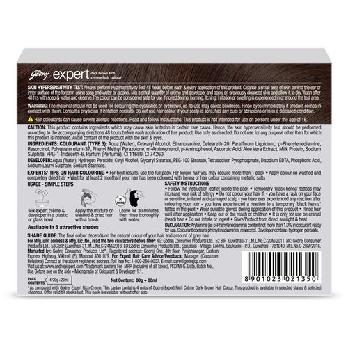 Godrej Expert Creme Hair Colour - Dark Brown (Pack of 4): Buy Godrej Expert  Creme Hair Colour - Dark Brown (Pack of 4) Online at Best Price in India |  Nykaa