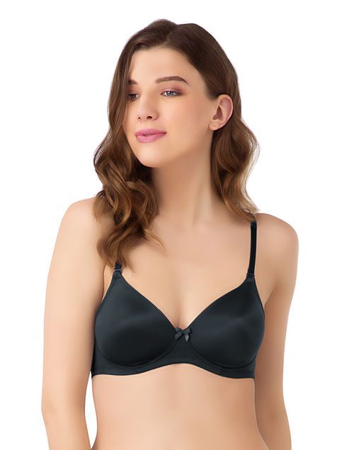 Amante Smooth Charm Padded Non-Wired T-Shirt Bra - Black (32B)