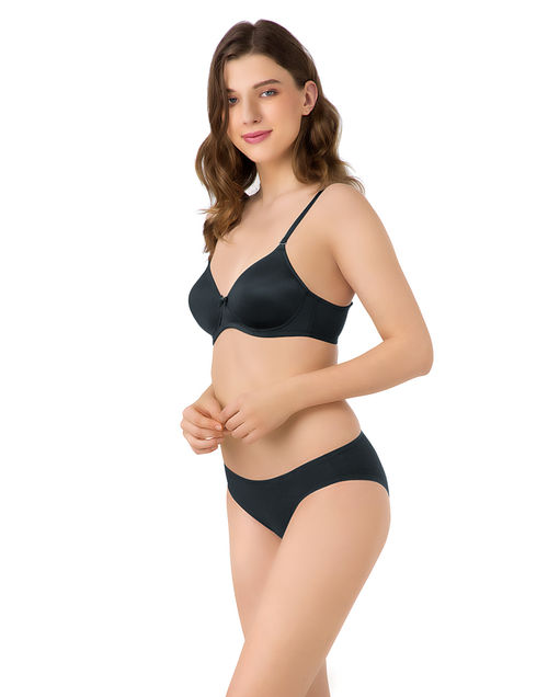 Buy Amante Smooth Charm Black Padded Non-Wired T-Shirt Bra Online