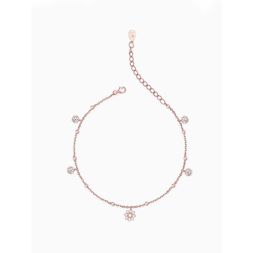 GIVA Sterling Silver Zircon Heart Charm Bracelet for Women(ADJUSTABLE) At Nykaa Fashion - Your Online Shopping Store