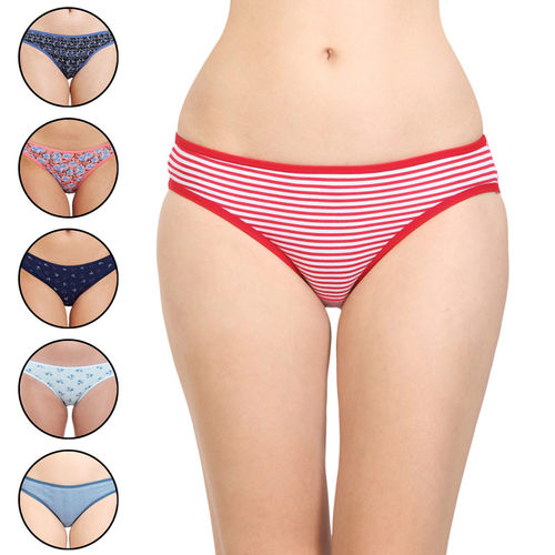 Bodycare Pack Of 6 Printed Bikini Briefs Deluxe Panties In Assorted Color -  E9700-6pcs-a, E9700-6pcs-a