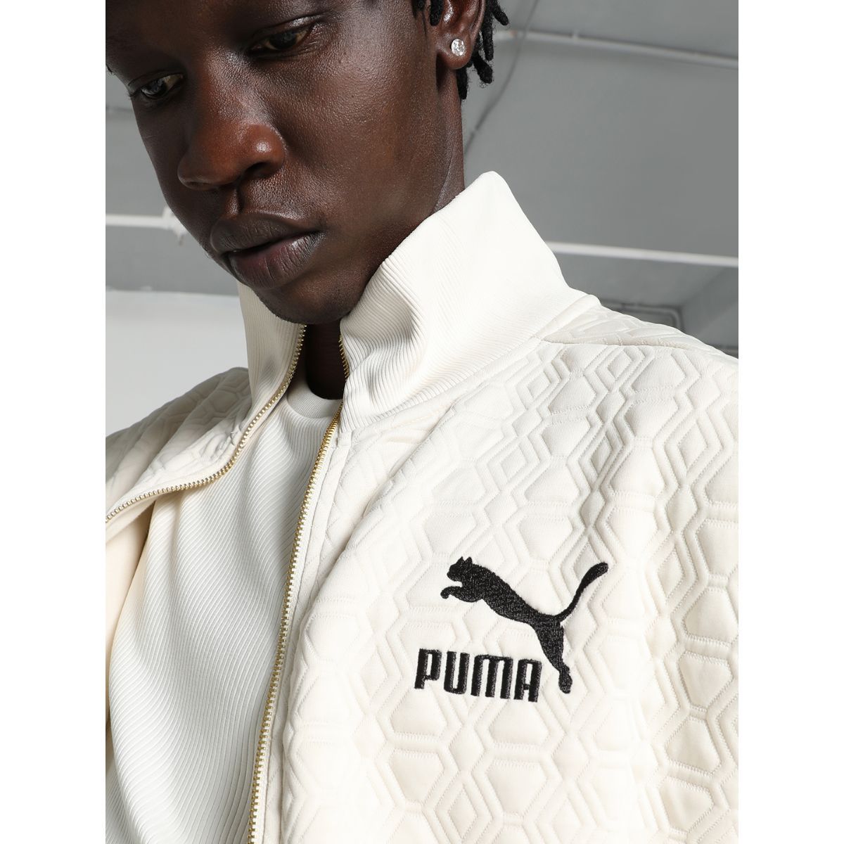 Puma t7 track jacket on sale white