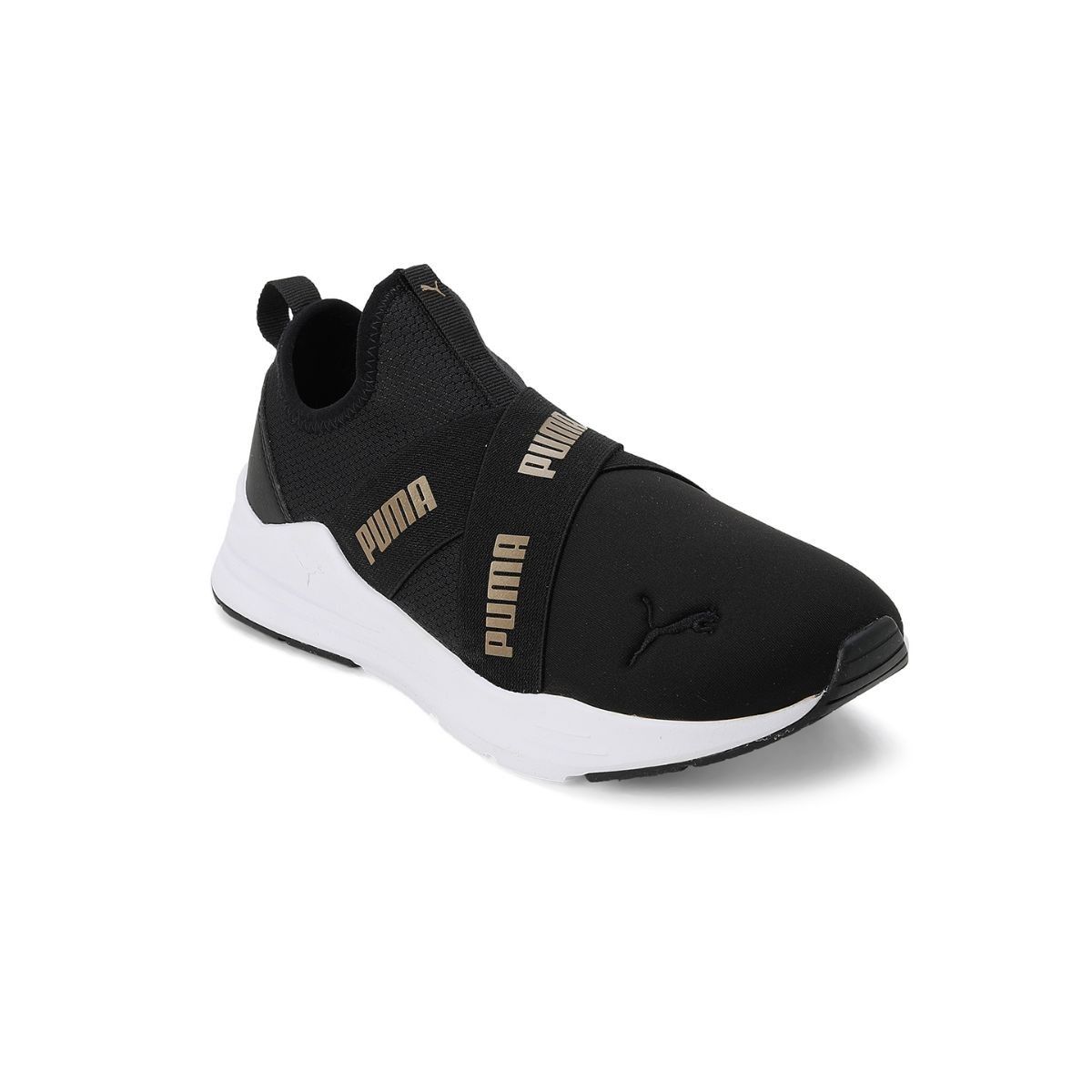 Puma Wired Run Slipon Metallics Women Black Casual Shoes: Buy Puma ...