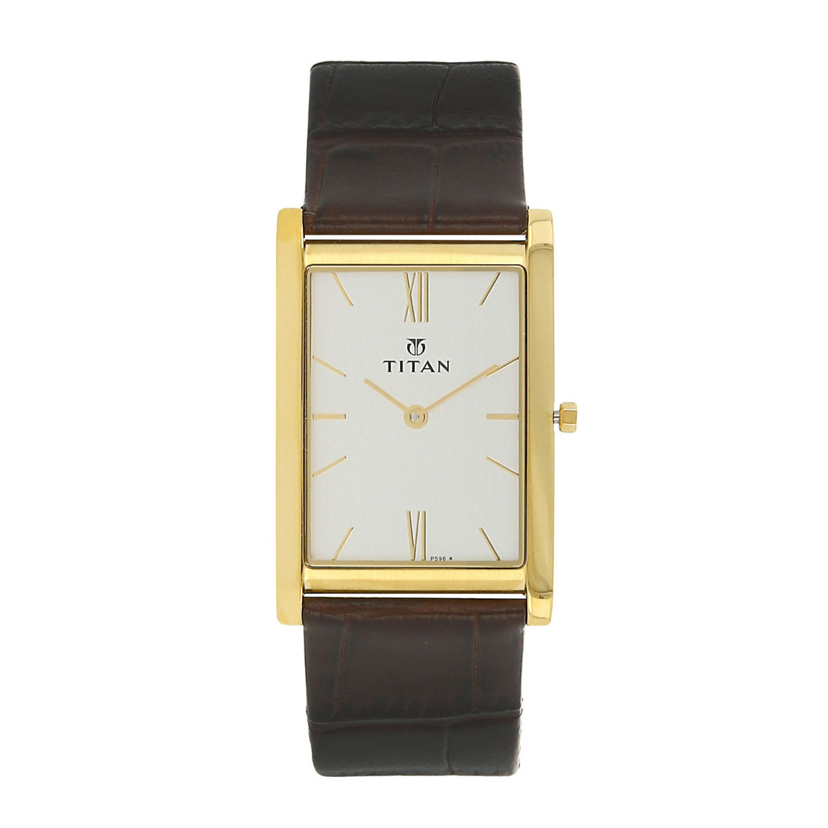 Titan rectangular gold watches hotsell