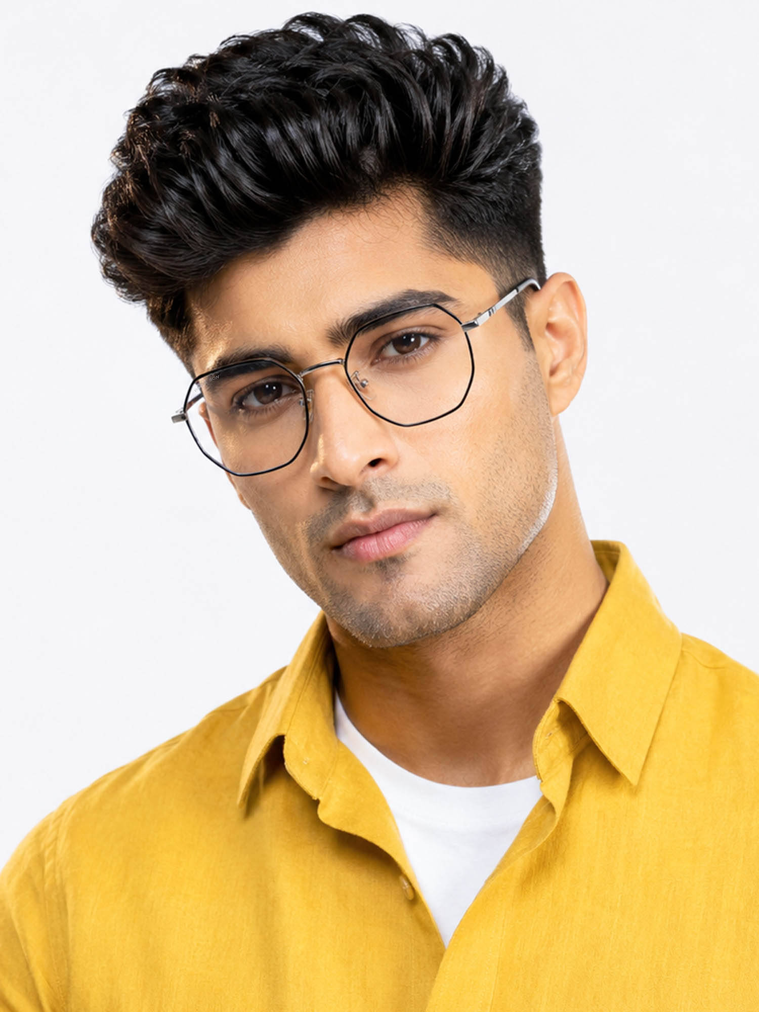 Royal Son Hexagonal Men Women Spectacles Frame Blue Ray Cut Lens - SF0019-C2