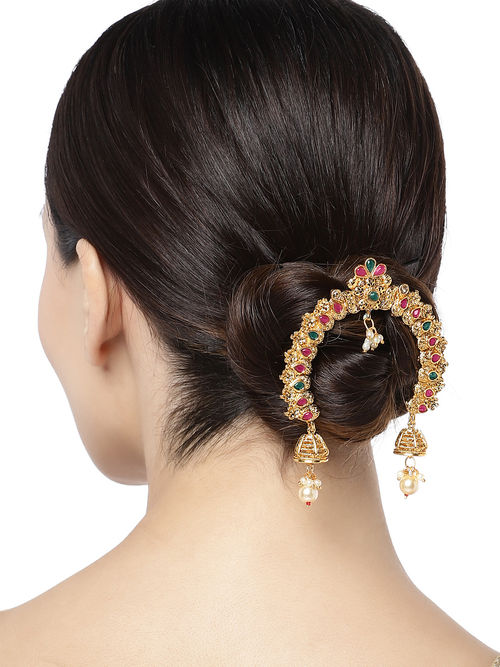 Peora Gold Plated Hair Accessory Juda Pin Traditional Fashion Jewellery  Wedding (PF04HJ01RG): Buy Peora Gold Plated Hair Accessory Juda Pin  Traditional Fashion Jewellery Wedding (PF04HJ01RG) Online at Best Price in  India |