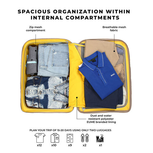 Buy EUME Wanderer Cabin 55 Cm and Medium 65 Cm Luggage Set of