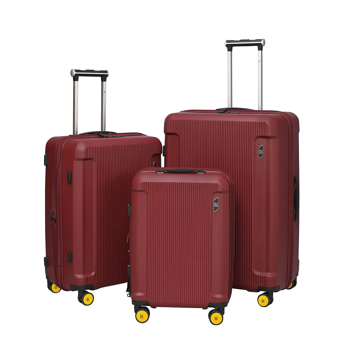 Buy EUME Nomad Cabin Medium Large Luggage Set of 3 Carmine Red Online