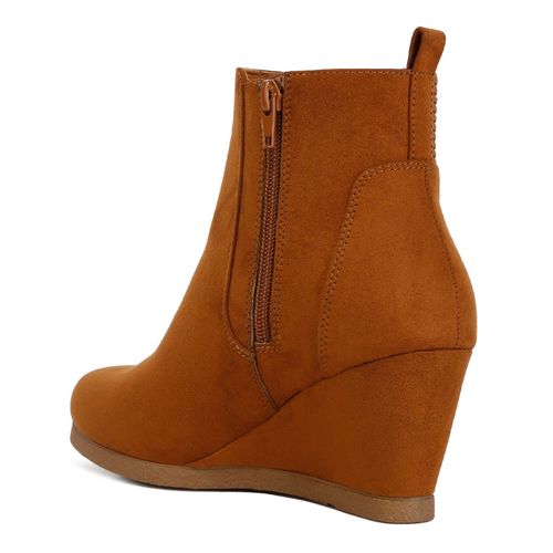 London Rag Wedge Heel Ankle Length Boots (EURO 39)