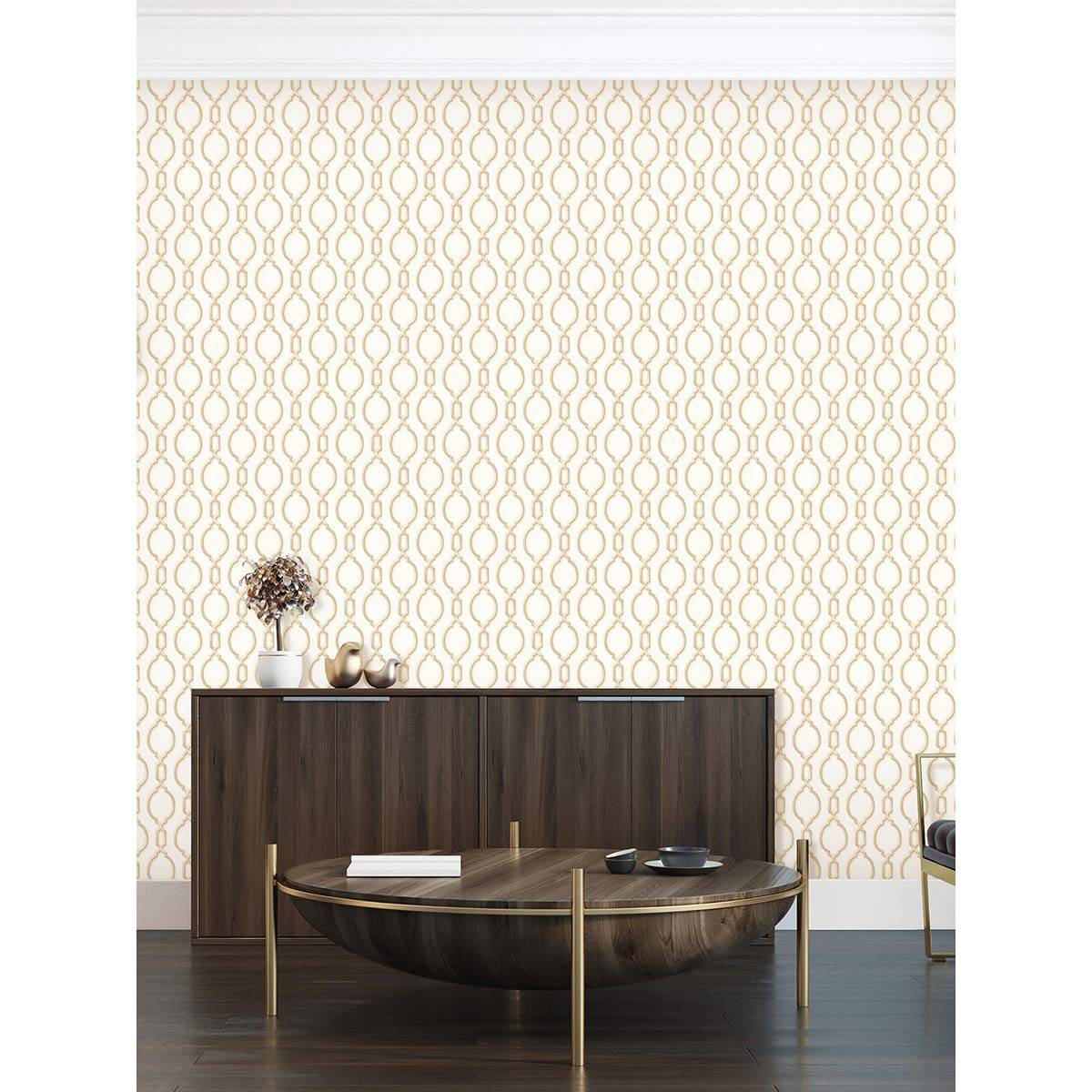 Excel Wallpaper Oswald Latticework In Beige