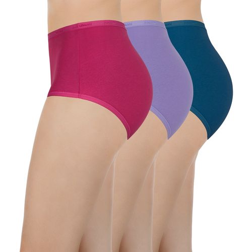 Buy Amante Solid Three-fourth Coverage Low Rise Hipster Panty - Purple  online