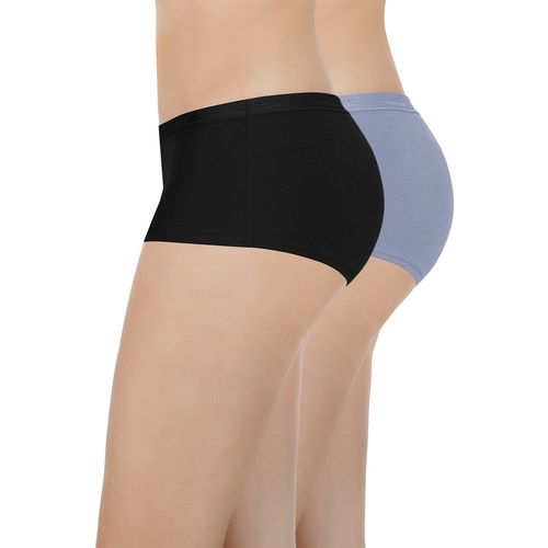 Solid Low Rise Boyshort Panties (Pack of 2)