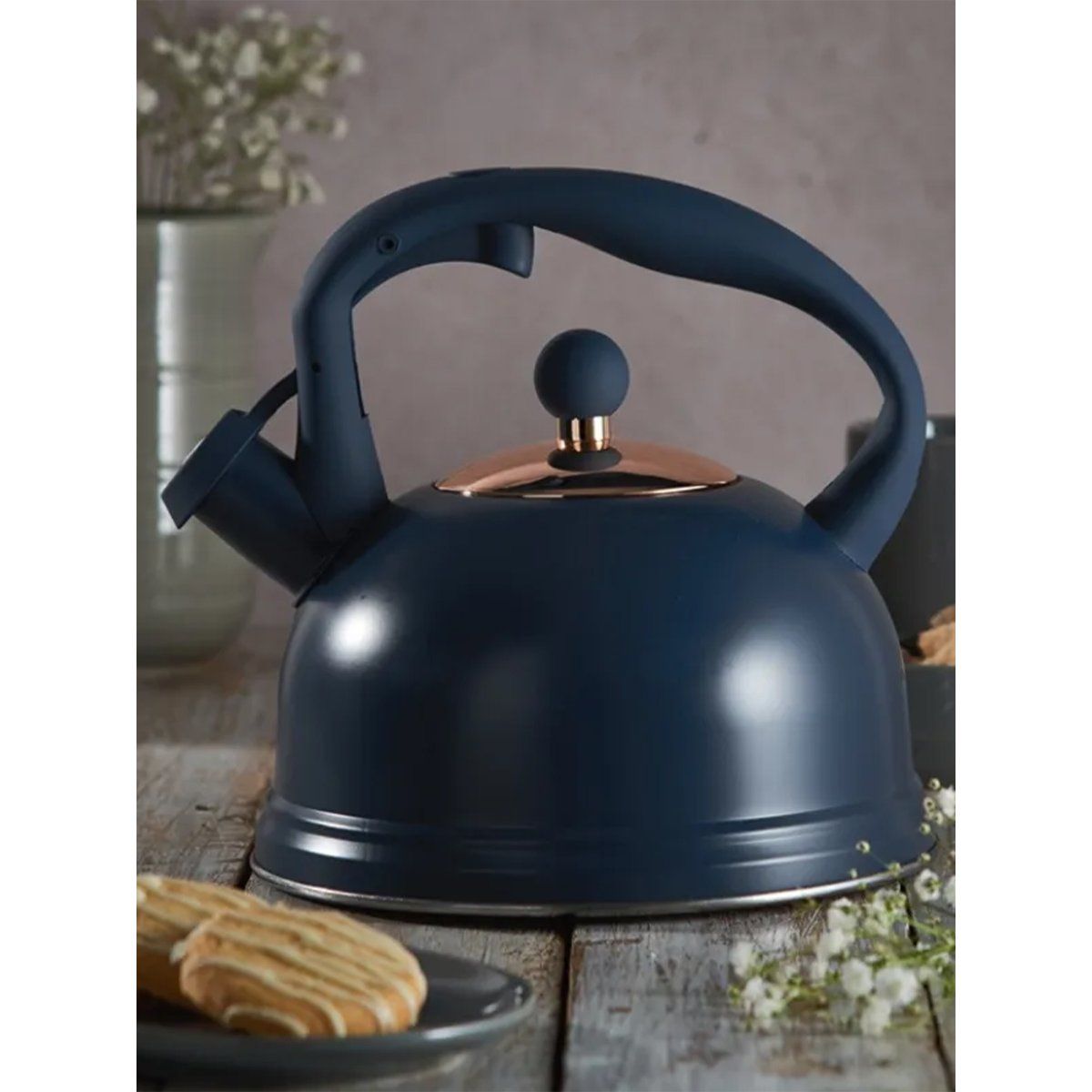 Typhoon Navy Blue Stove Top Kettle, 1.8 Ltr Buy Typhoon Navy Blue