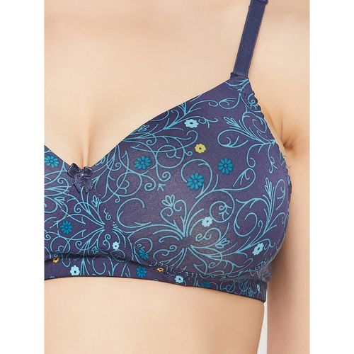 Buy Clovia Women's Polyamide Solid Padded Full Cup Underwired T-Shirt Bra  (BR2418P17_Turquoise_32B) at