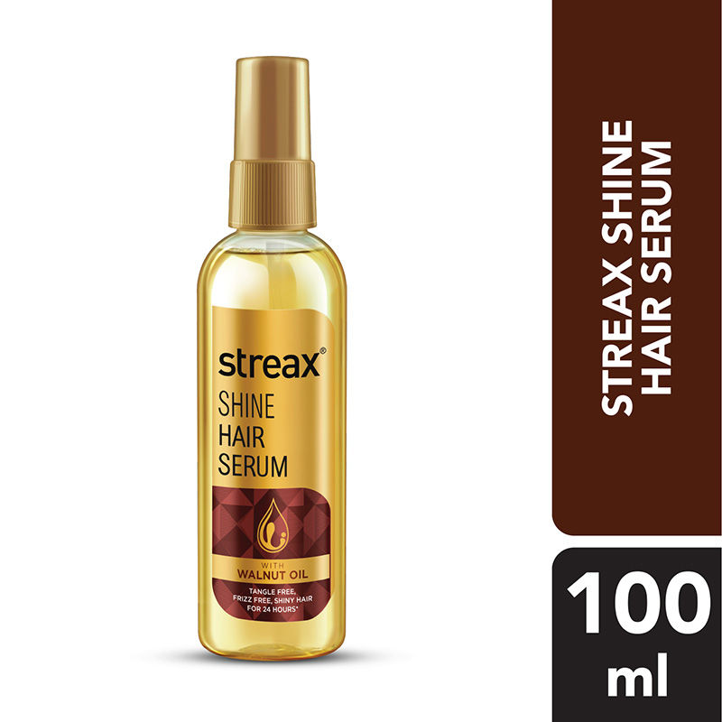 Streax Hair Serum Vitalized with Walnut Oil, For Hair Smoothening & Shine, For Dry & Frizzy Hair