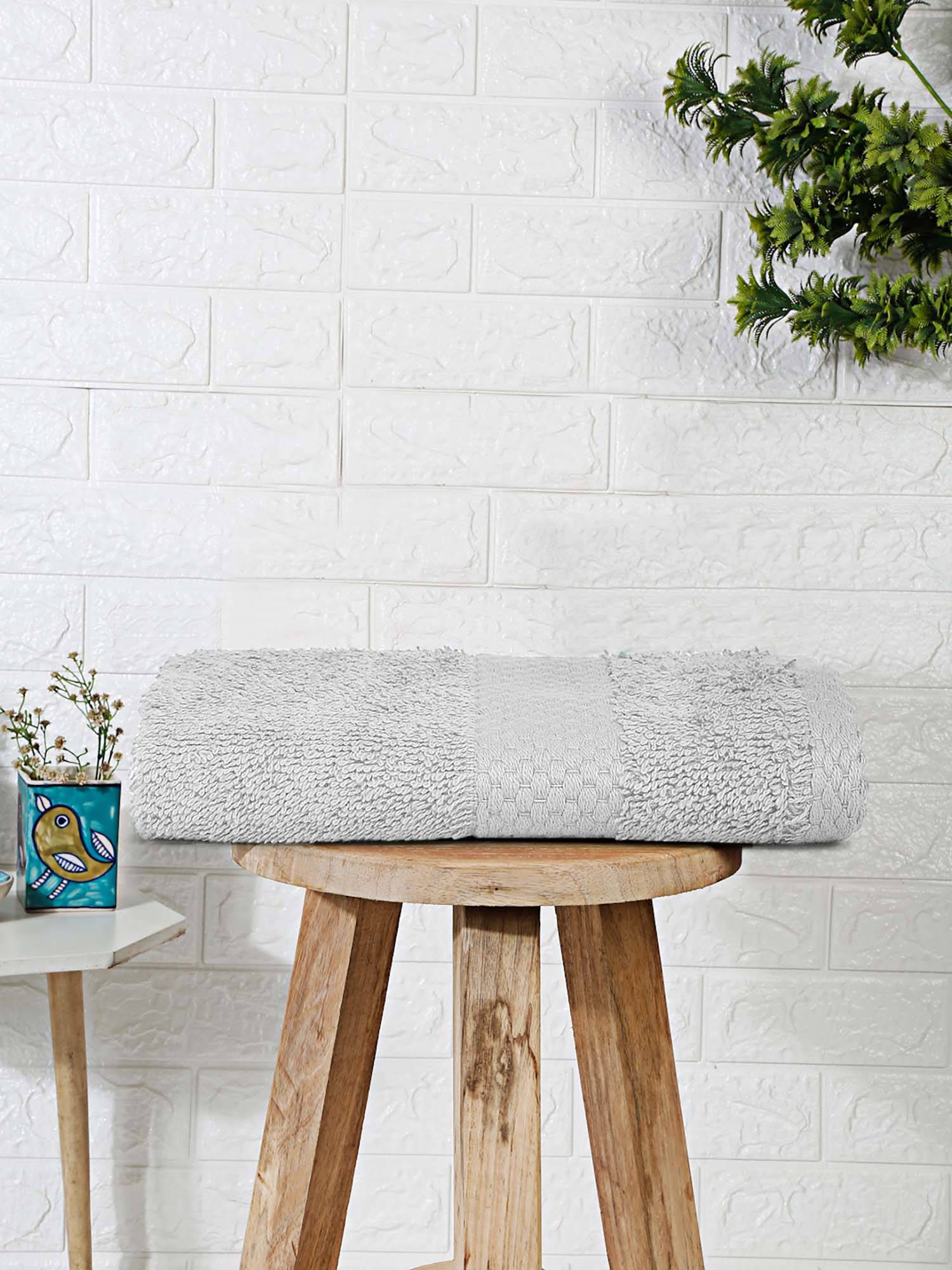 MULBERRY LIVING Terry Luxe 550 Gsm - 100% Cotton Terry Bath Towel - White