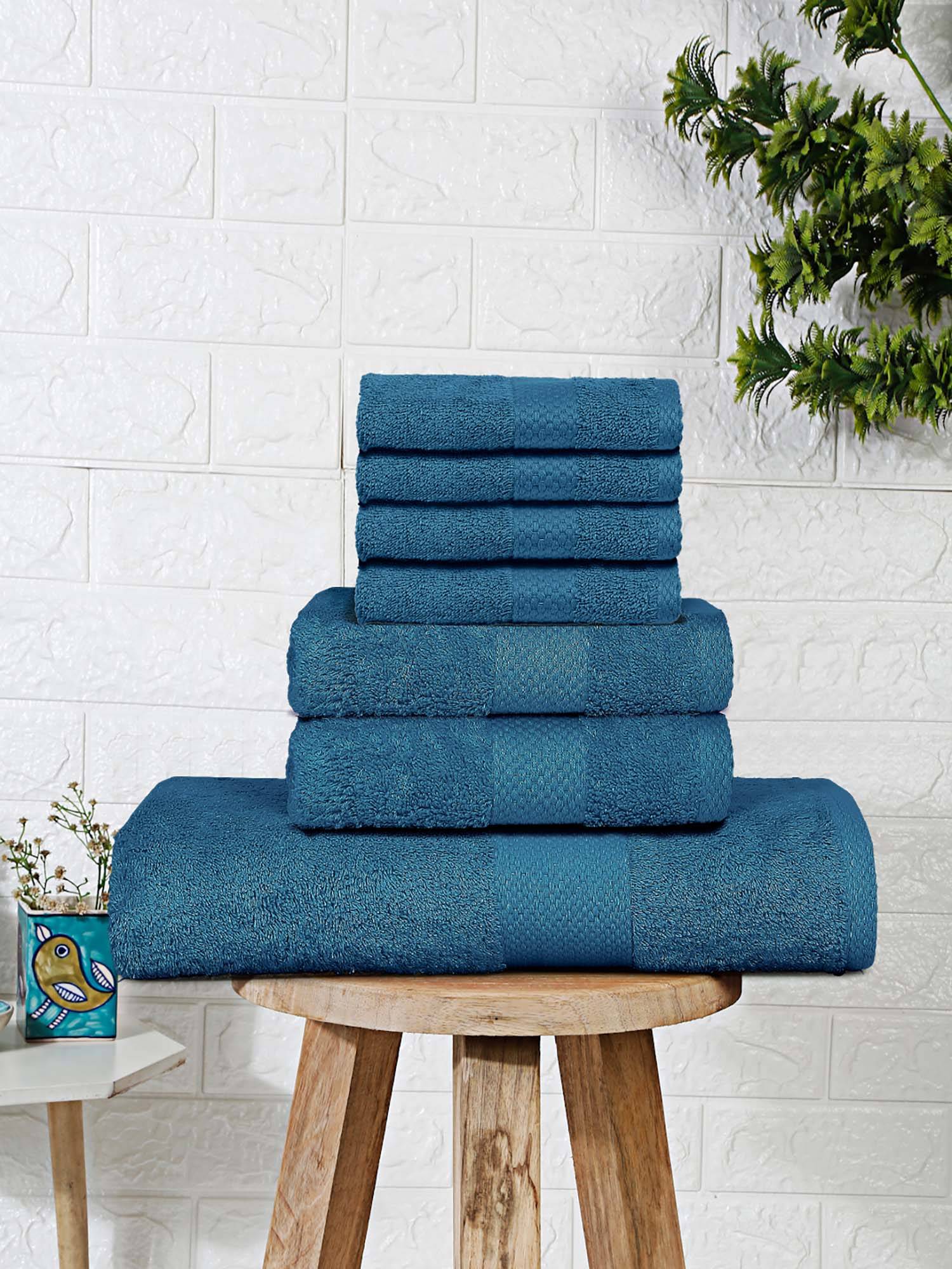 MULBERRY LIVING Terry Luxe 550 Gsm - Bath, 2-Hand, 4-Face Terry Towels - Ocean Blue