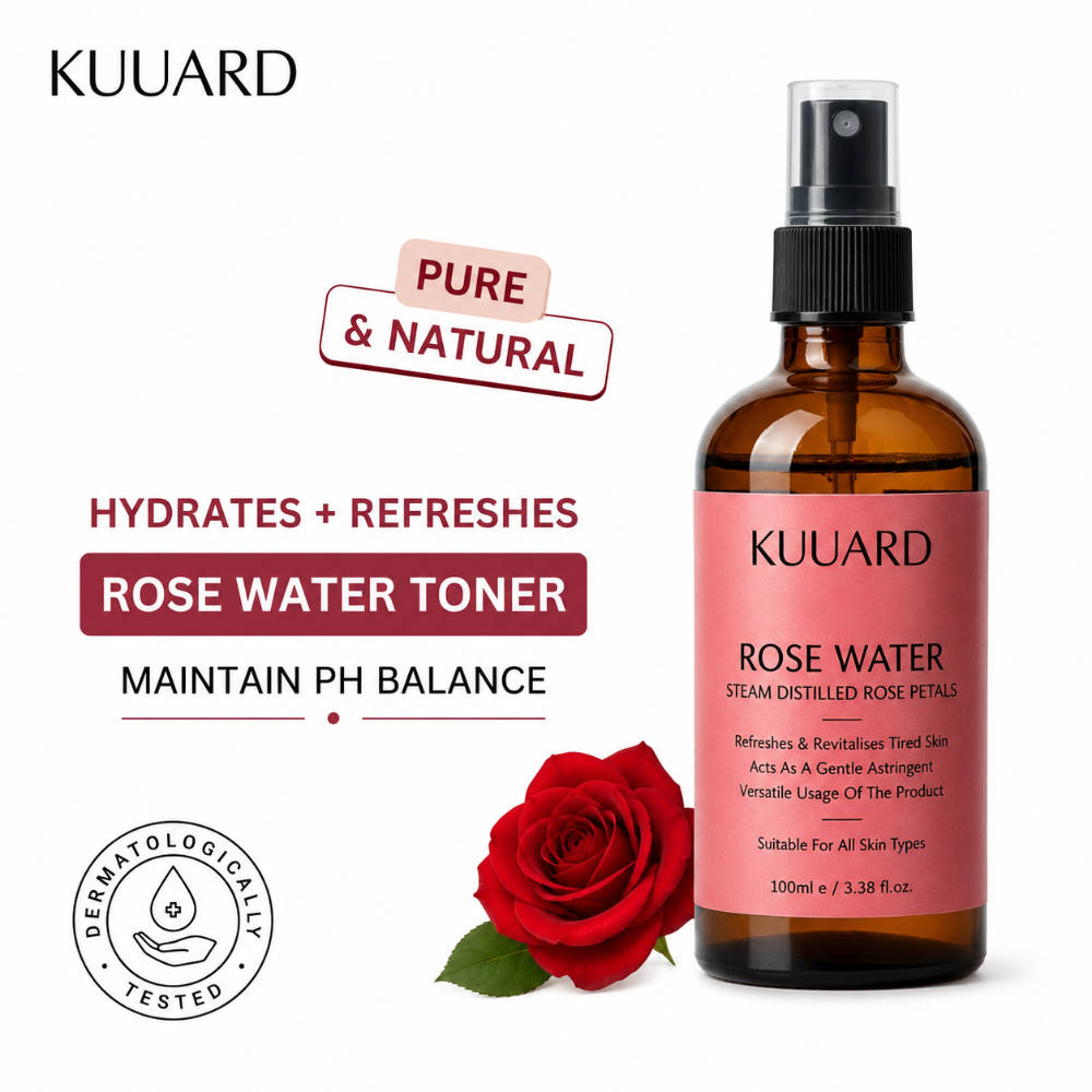 KUUARD Rose Water Toner, Hydrating Mist for Pore Tightening & pH Balance