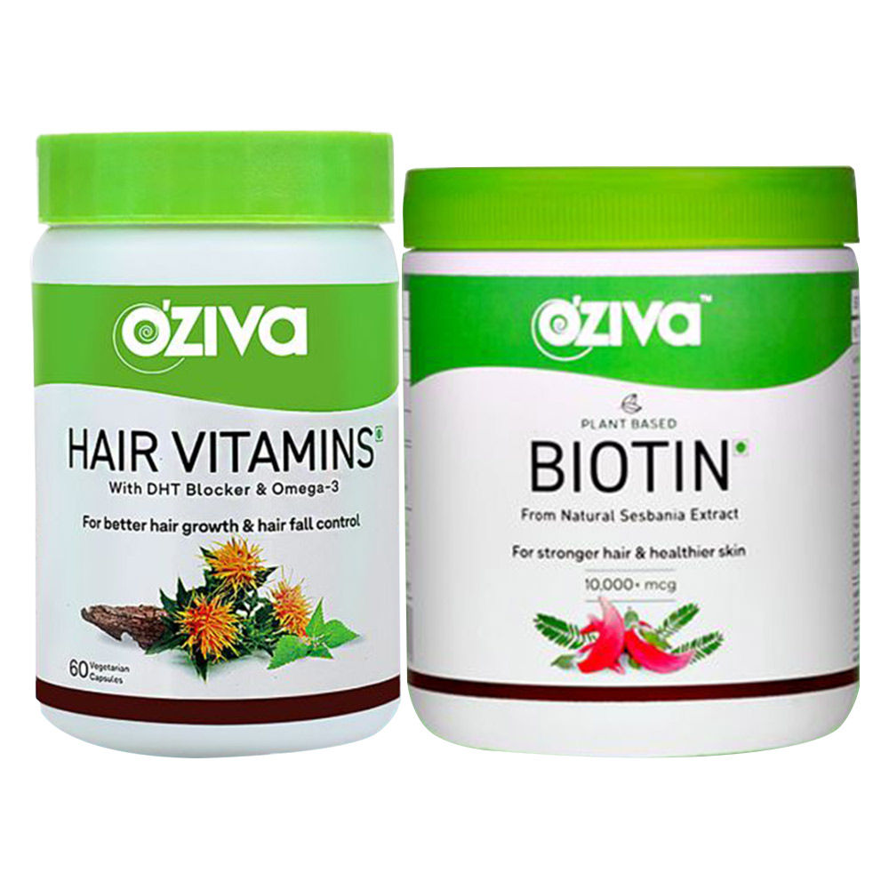 Oziva Healthier Hair Regime (Oziva Hair Vitamins + Oziva Plant Based  Biotin): Buy Oziva Healthier Hair Regime (Oziva Hair Vitamins + Oziva Plant  Based Biotin) Online at Best Price in India | Nykaa