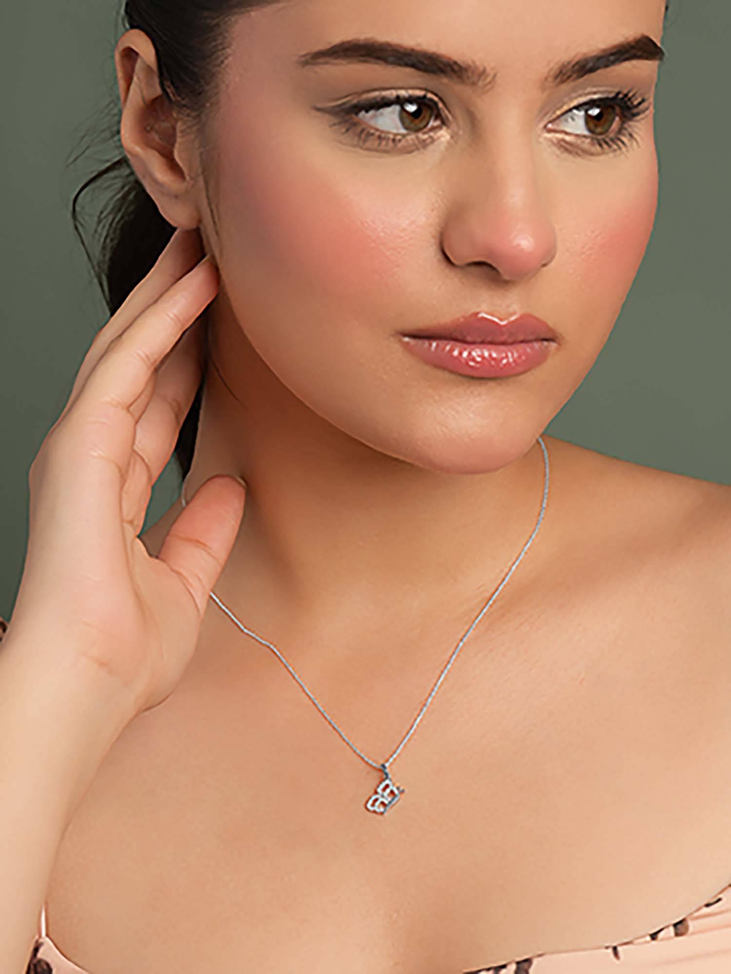 CLARA Silver Platinum Plated Milania Butterfly Pendant with Chain for Women