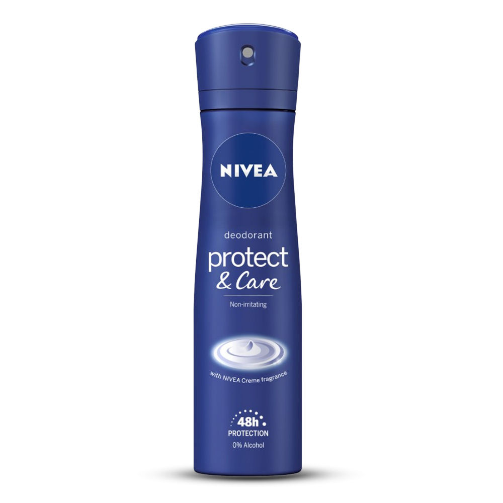 NIVEA Women Deodorant, Protect & Care, Non-Irritating & 48h Protection with NIVEA Crème Fragrance