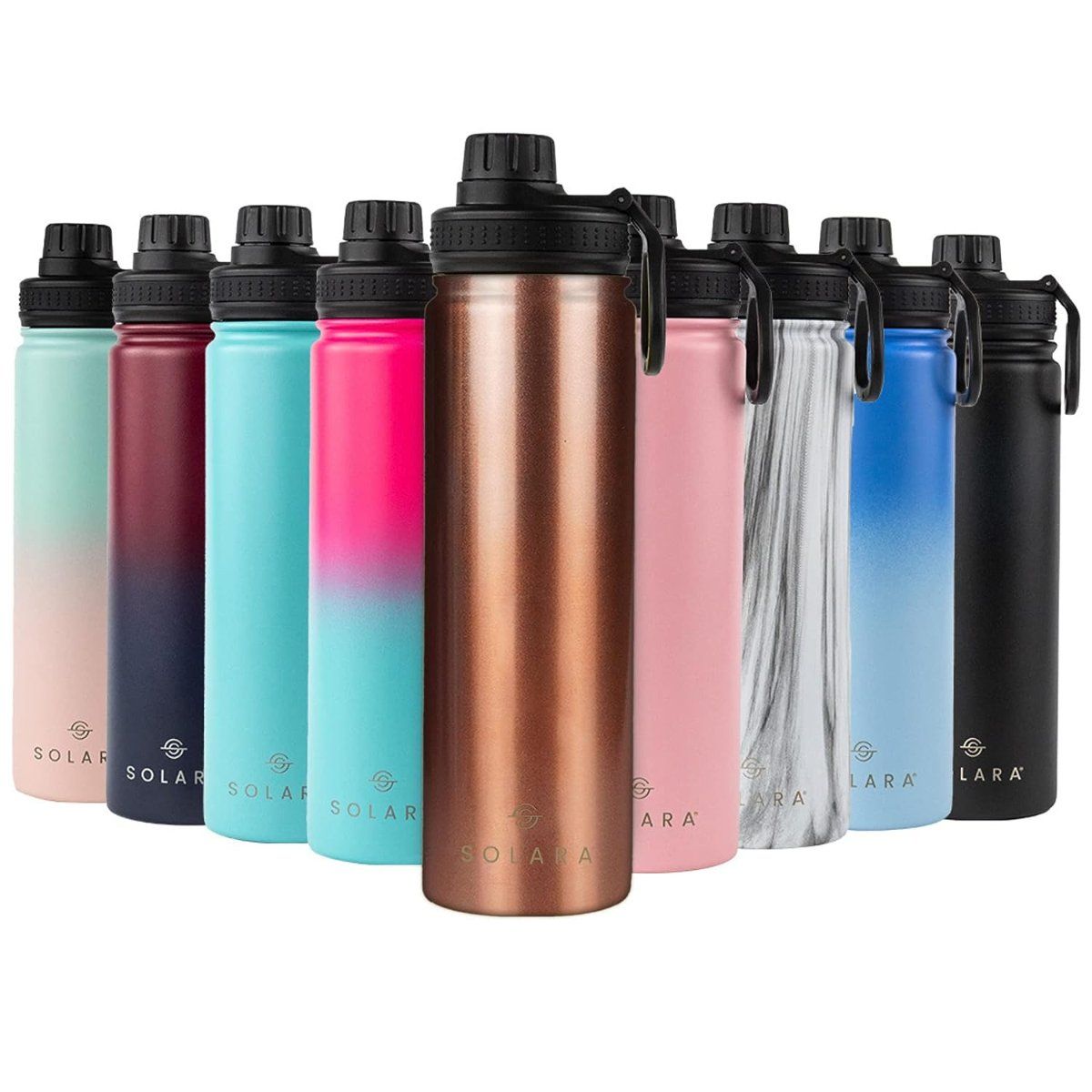 Buy Solara Insulated Water Bottle Rose Gold 650ml Online