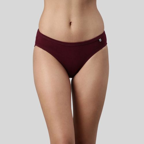 Buy Kryptic Women Bottle Green & Boys Blue & Burgundy Solid Cotton Bikini  Briefs (Pack of 3) Online