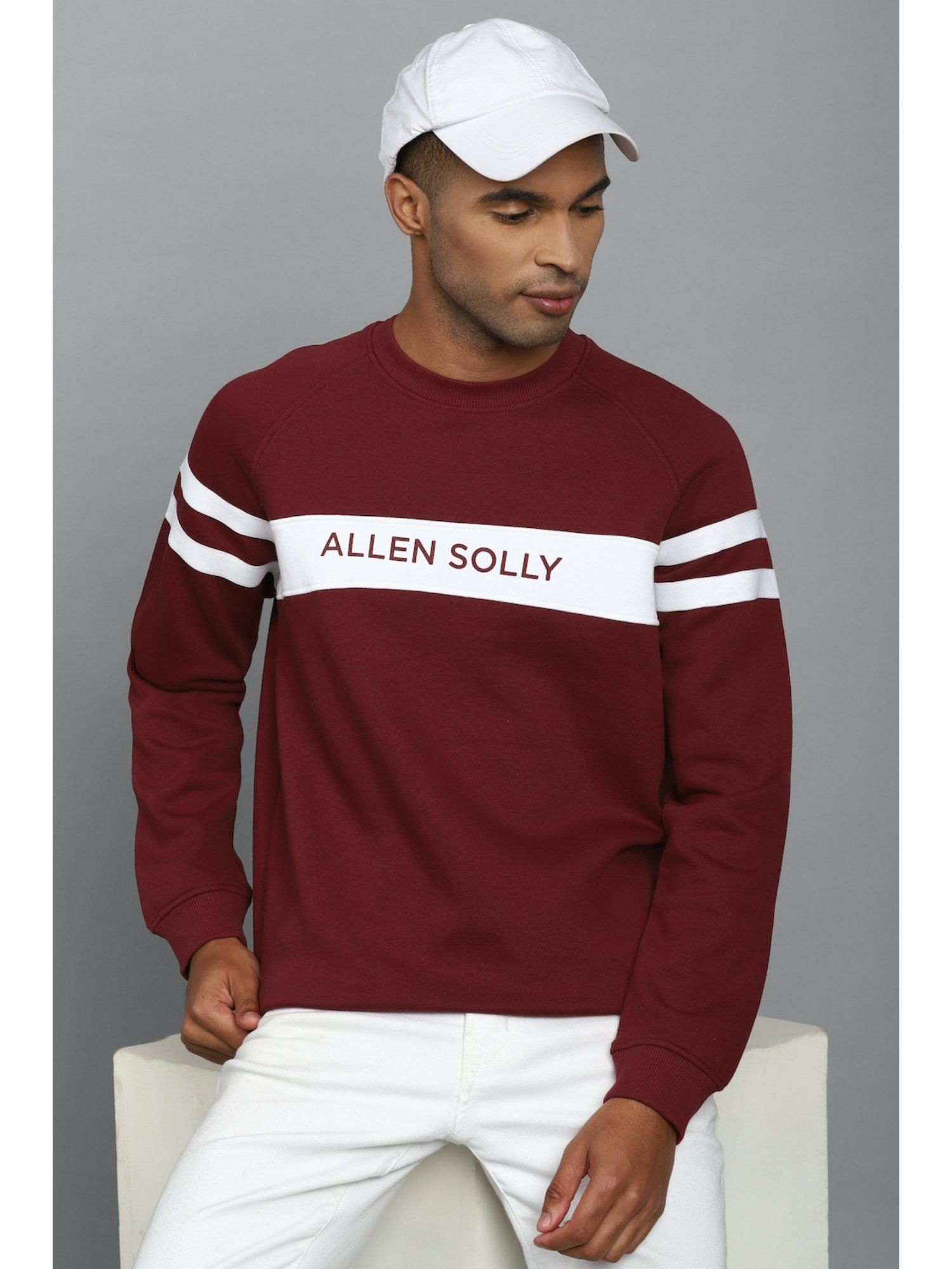 Allen solly maroon discount sweatshirt