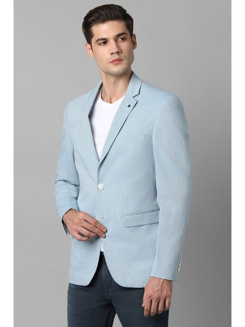 Buy LOUIS PHILIPPE Textured Polyester Cotton Slim Fit Men's Casual Blazer