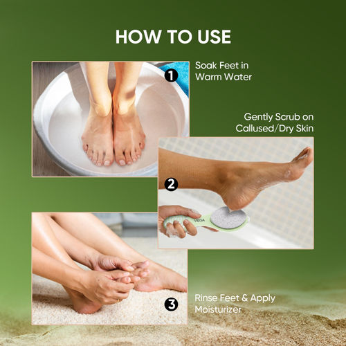Callus Remover Dry Foot Scrub Majestique Double-Sided Foot