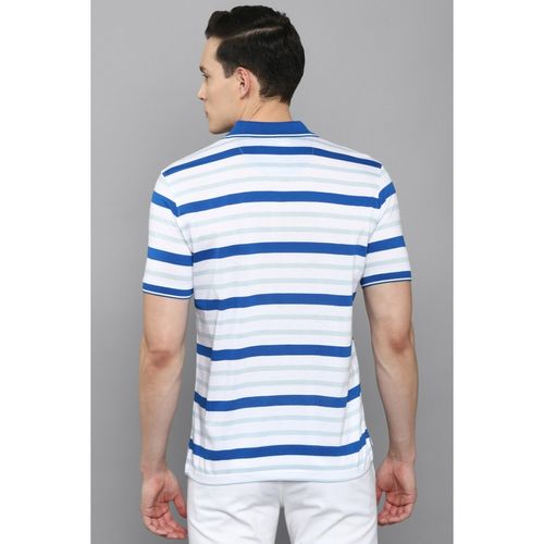 LOUIS PHILIPPE Striped Men Polo Neck Blue T-Shirt - Buy LOUIS