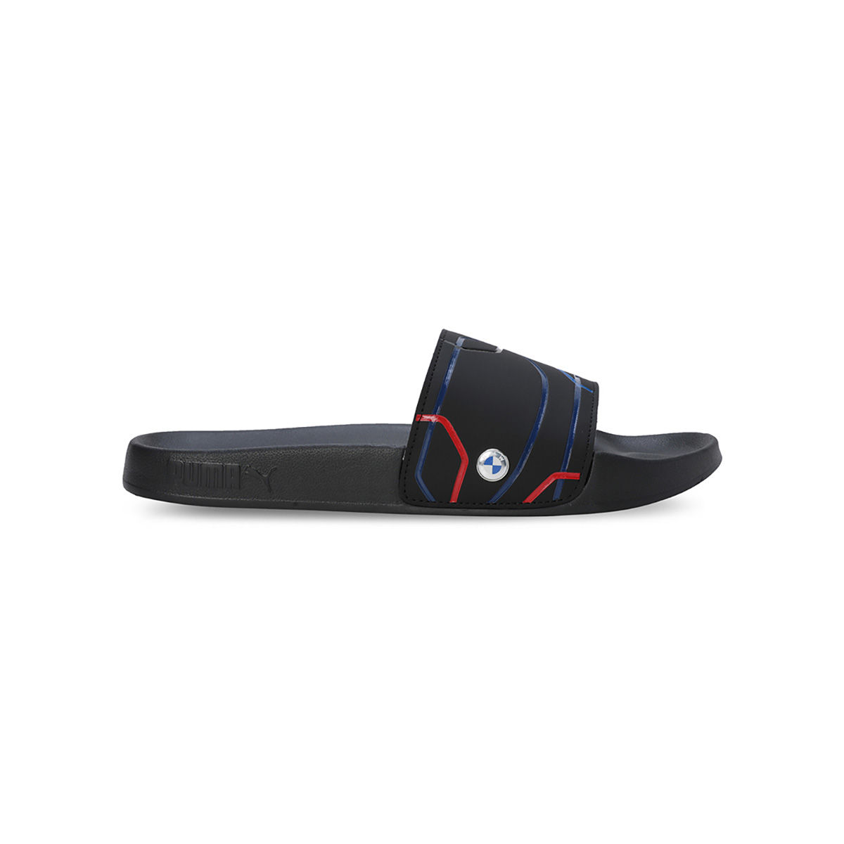 Buy Puma BMW MMS Lead cat 2.0 Graphic Unisex Black Sliders Online