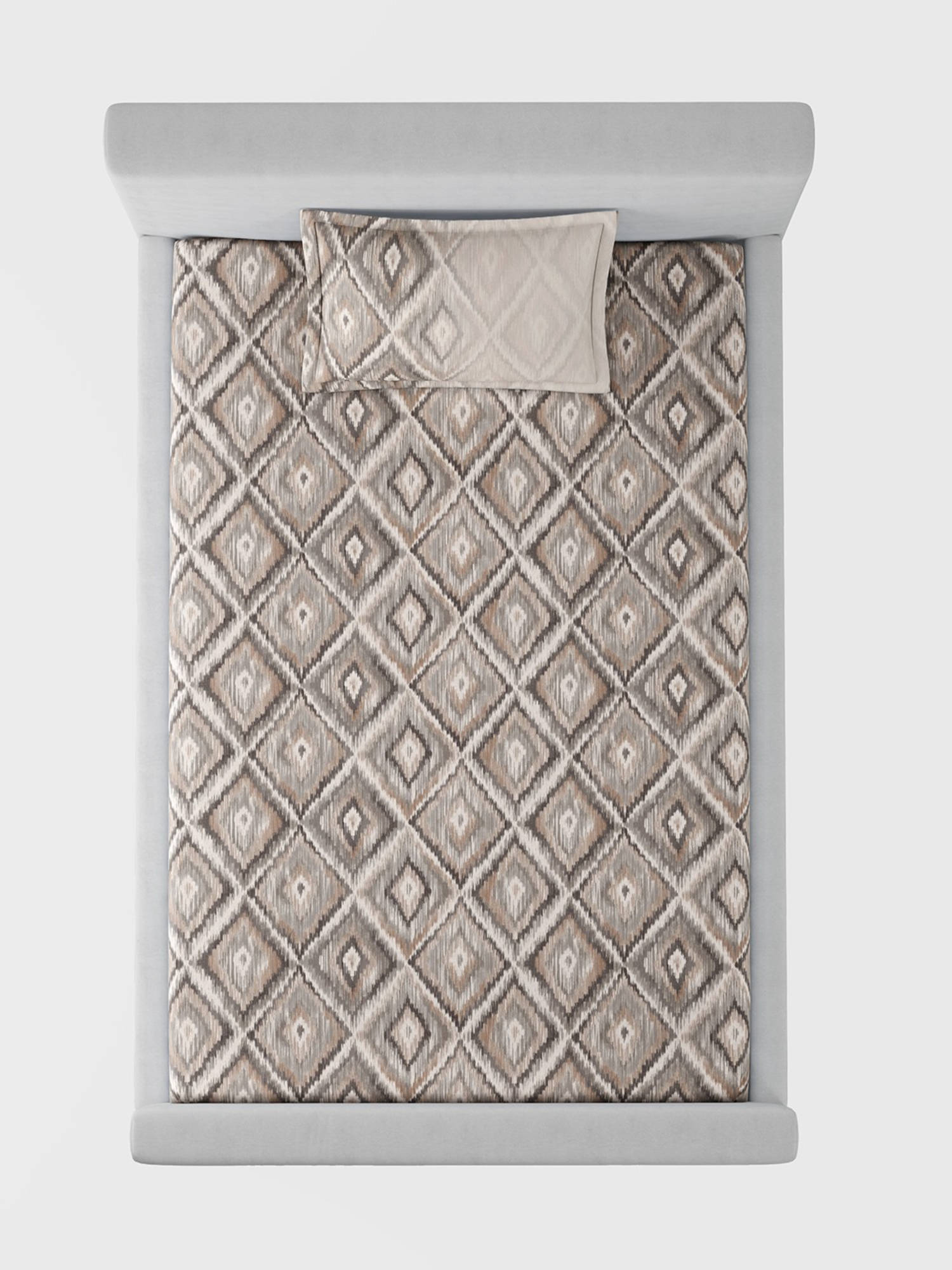 SANSAAR A D'DECOR BRAND LIVE CONSCIOUSLY Elmas Umber Brown Bedsheet with 1 Pillow Cover (Single)