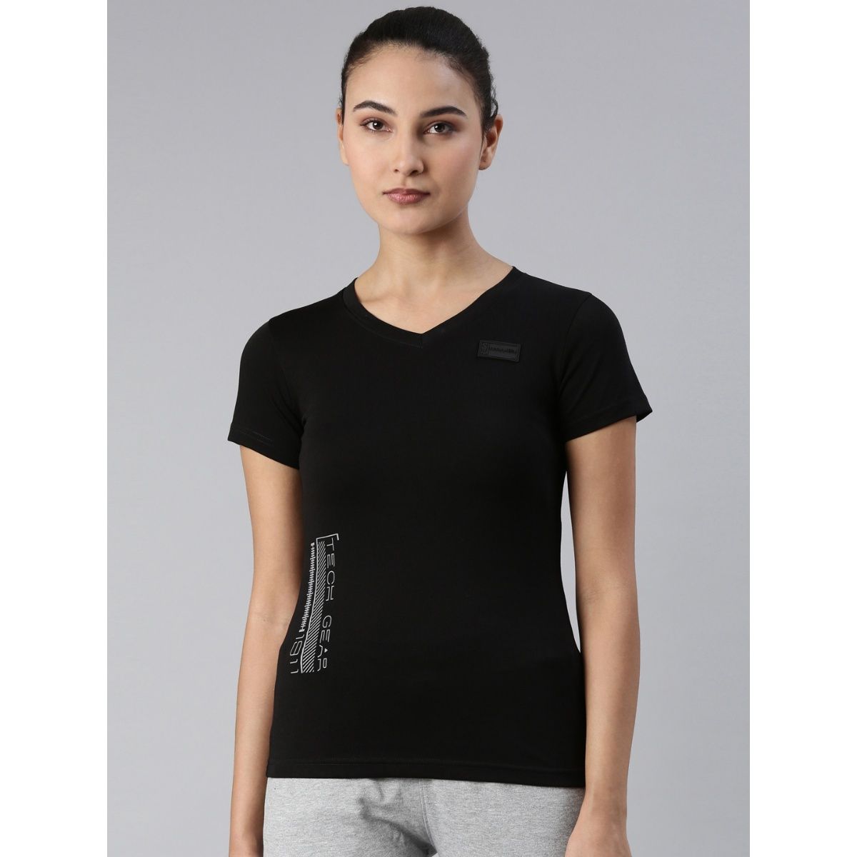 Black fila t shirt cheap women's