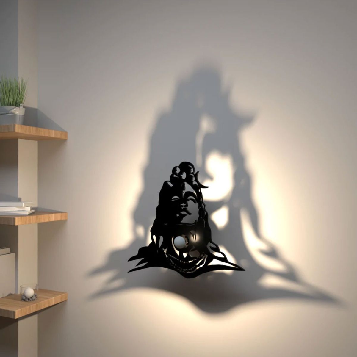 WallMantra Adiyogi Shiva Creative Shadow Light: Buy WallMantra ...
