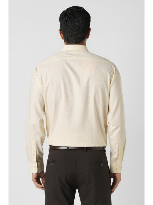 Buy Van Heusen Cream Textured Shirt Online Buy Van Heusen Cream Textured Shirt Online